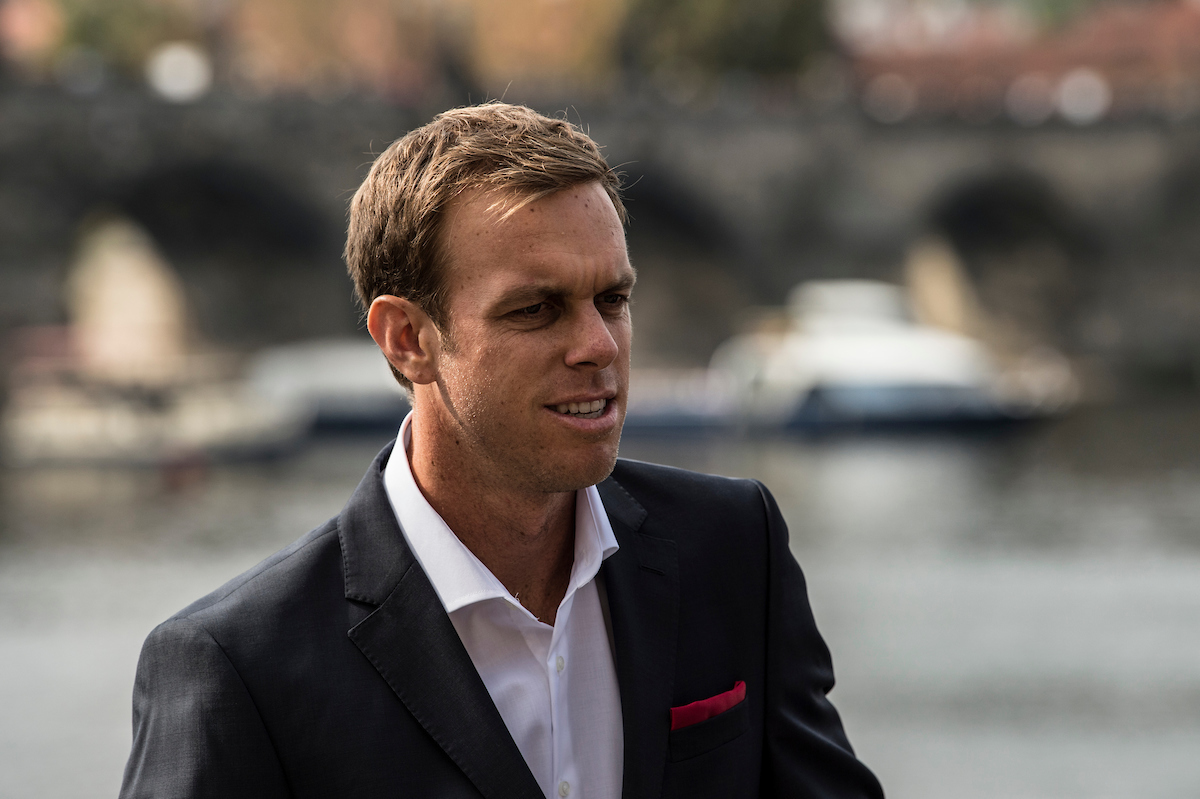 Team World player Sam Querrey at the Player Welcome Ceremony in Prague. Photo: Ben Solomon/Laver Cup