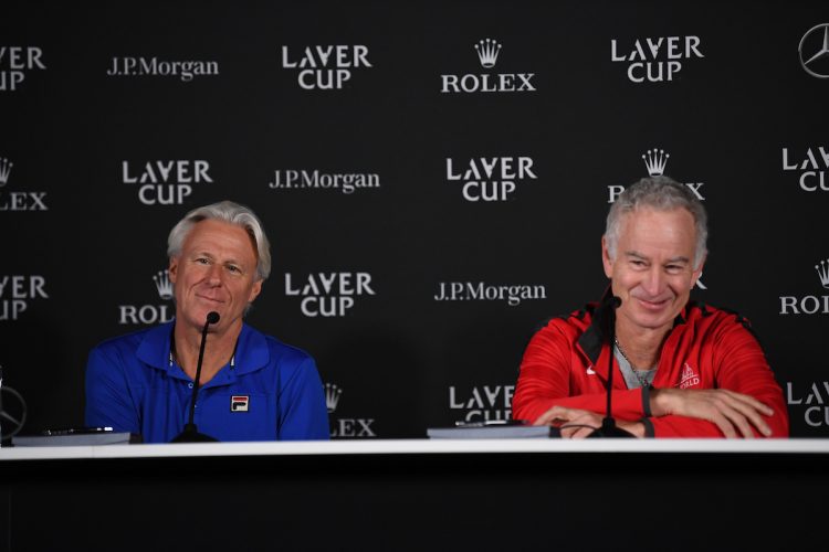 Great friends, John McEnroe and Bjorn Borg stay in touch and will return as captains at the Laver Cup in 2018. Credit: Ben Solomon/Laver Cup. 