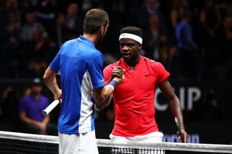Frances Tiafoe was free of nerves as he came close to upsetting Team Europe's Marin Cilic in the opening match of Laver Cup competition. 