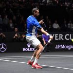 Marin Cilic won the first match for Team Europe 7-6 7-6.