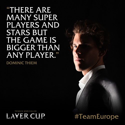 Dominic Thiem on the laver Cup