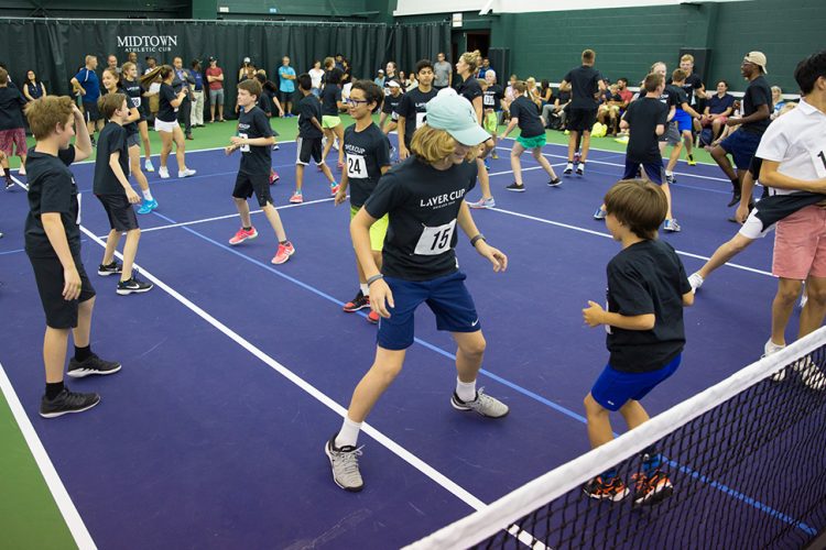 Kids from the Chicago area are put through their paces at the Laver Cup ballkid tryouts. 