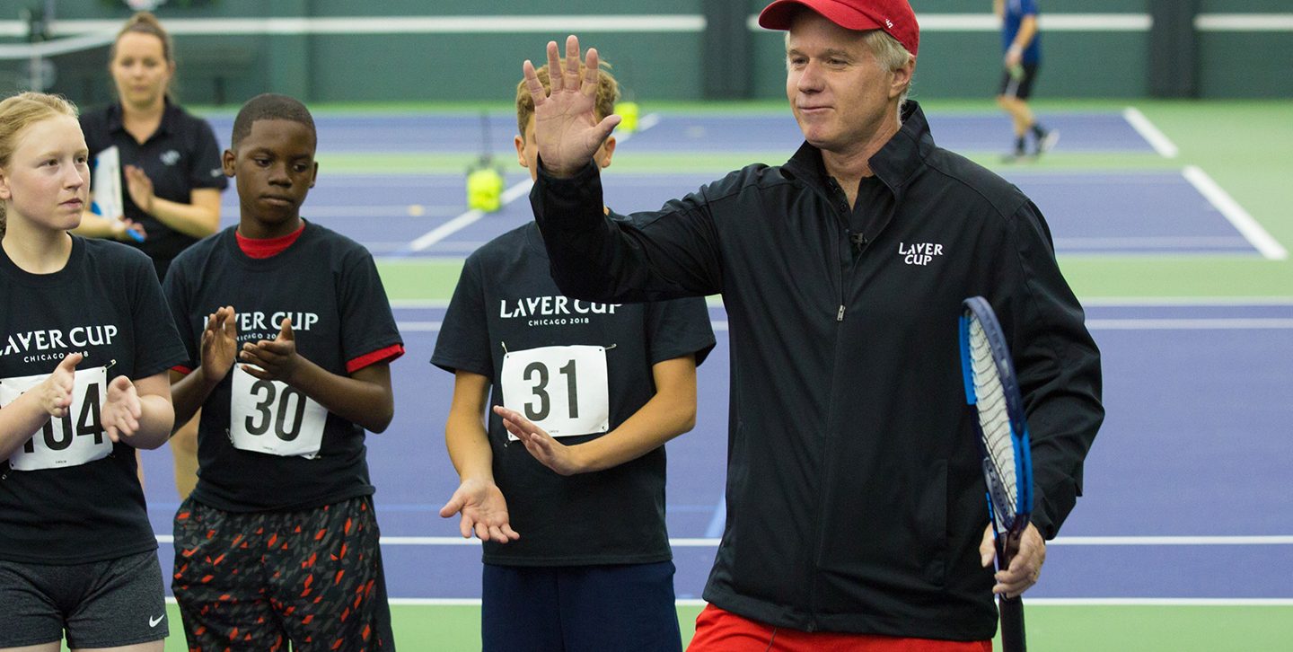 Patrick McEnroe at the ballkid tryouts