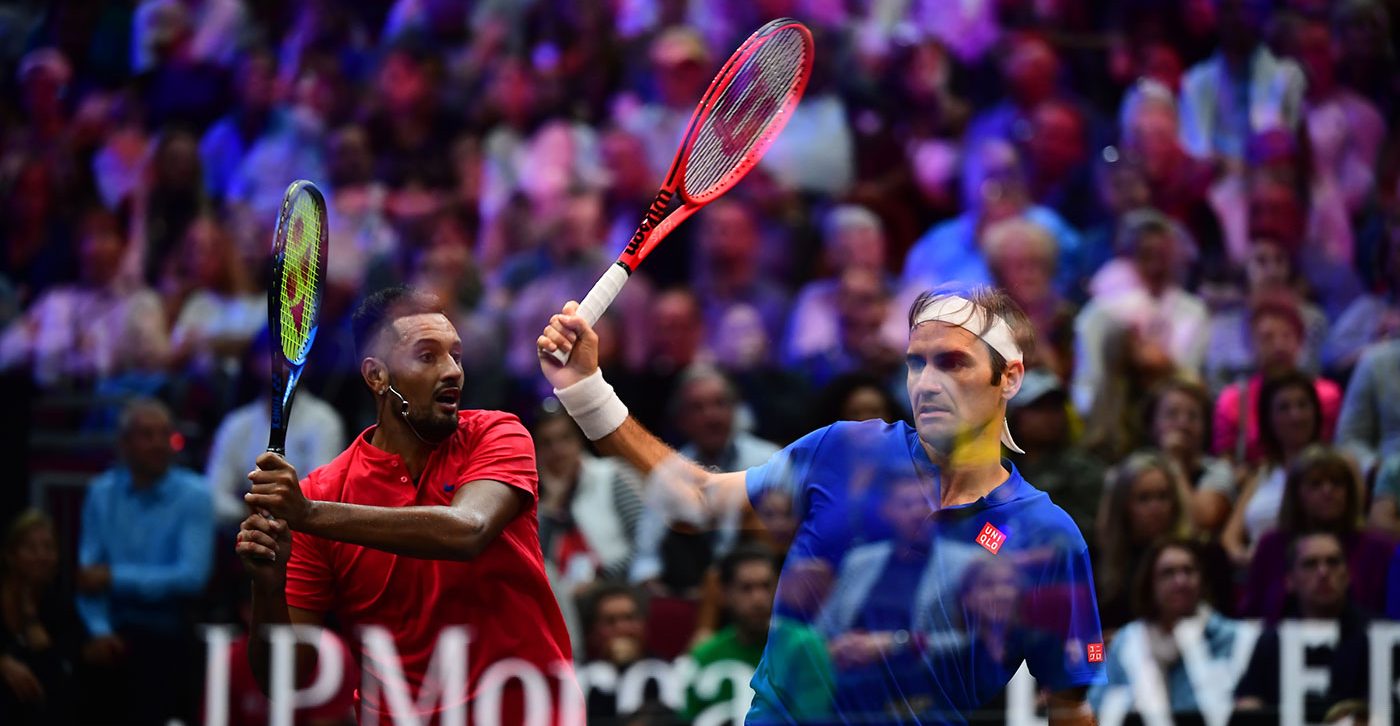 Fast and furious, the Laver Cup passes in a blur for Nick Kyrgios. Photo: Ben Solomon/Laver Cup