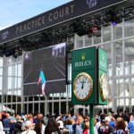 The Rolex clock keeps track of all the goings-on at the Laver Cup Fan Zone. Photo: Ben Solomon/Laver Cup