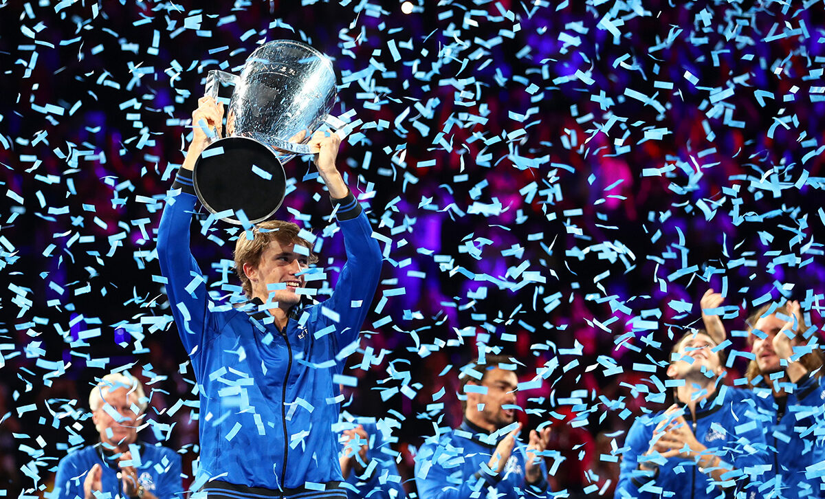 Man of the moment Alexander Zverev holds the Laver Cup