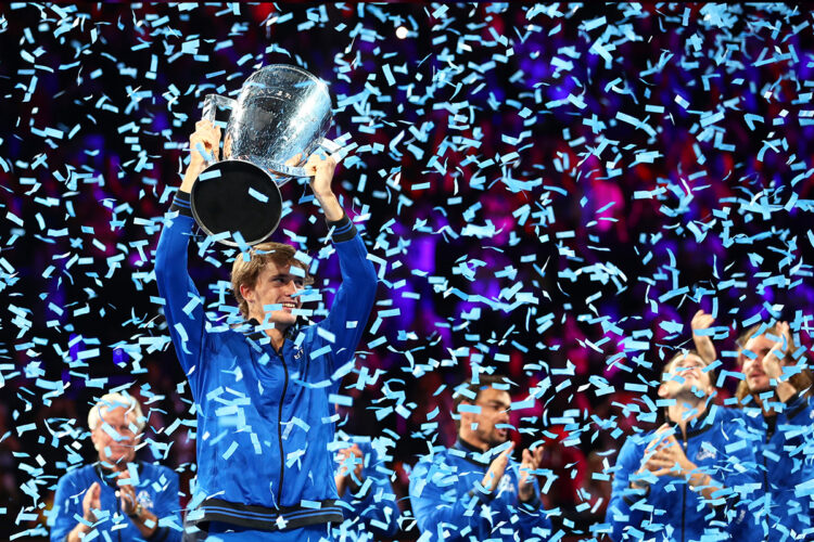 Man of the moment Alexander Zverev holds the Laver Cup