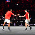 Teammates Nick Kyrgios and Jack Sock stay united during the doubles