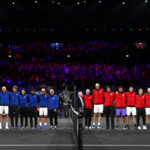 Final day ceremony features team lineup with tennis legend Rod Laver