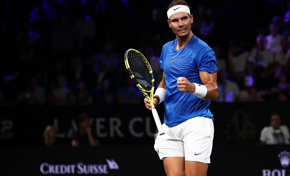 Rafael Nadal is pumped for singles and doubles on Saturday night