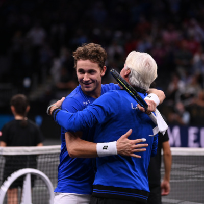 Casper Ruud celebrates