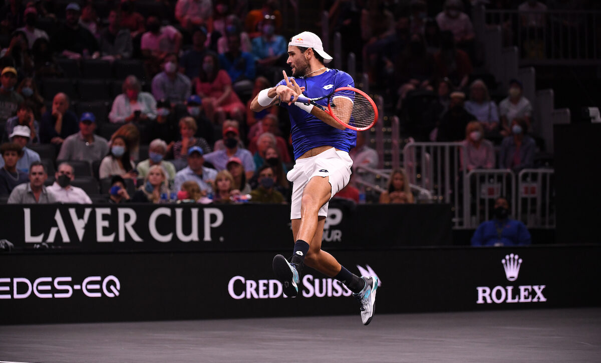 Matteo Berrettini in full flight