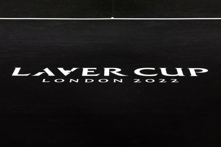 Laver Cup's signature black court.