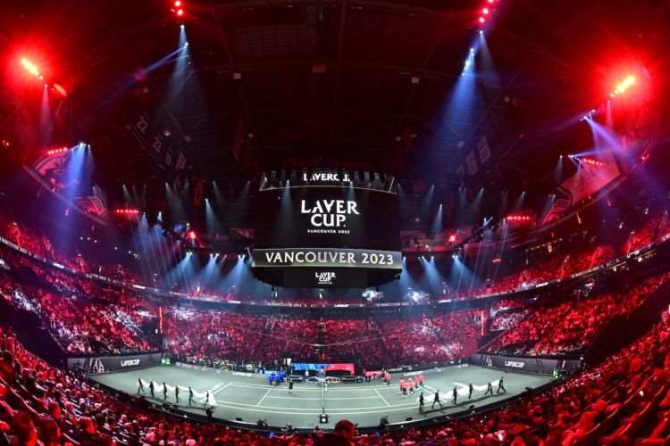 The stage is set for Day 2 at Laver Cup 2023. Photo by Ben Solomon.