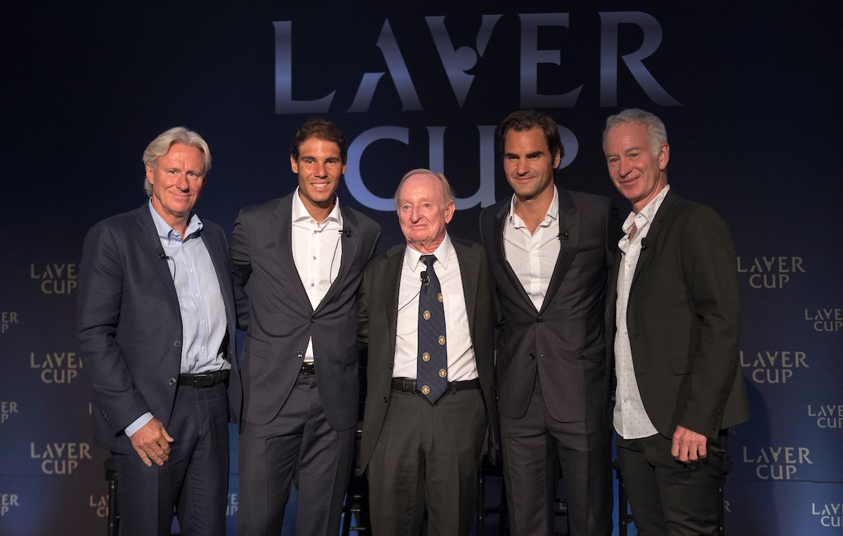 The Laver Cup is announced to the world at the St.Regis Hotel in New York, NY on Wednesday, August 24, 2016, with Bjorn Borg, Rafael Nadal, Rod Laver, Roger Federer and John McEnroe in attendance. 