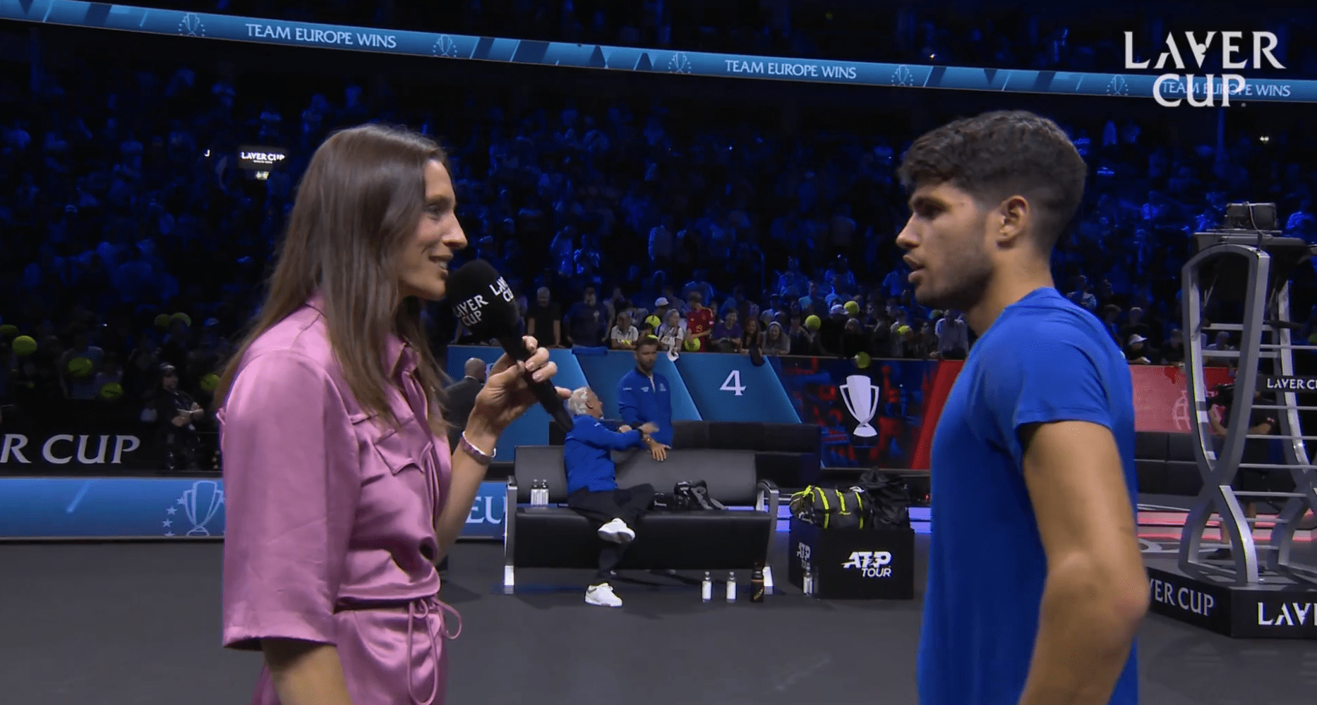 2024 On Court Interview Alcaraz (Match 6) Videos Laver Cup