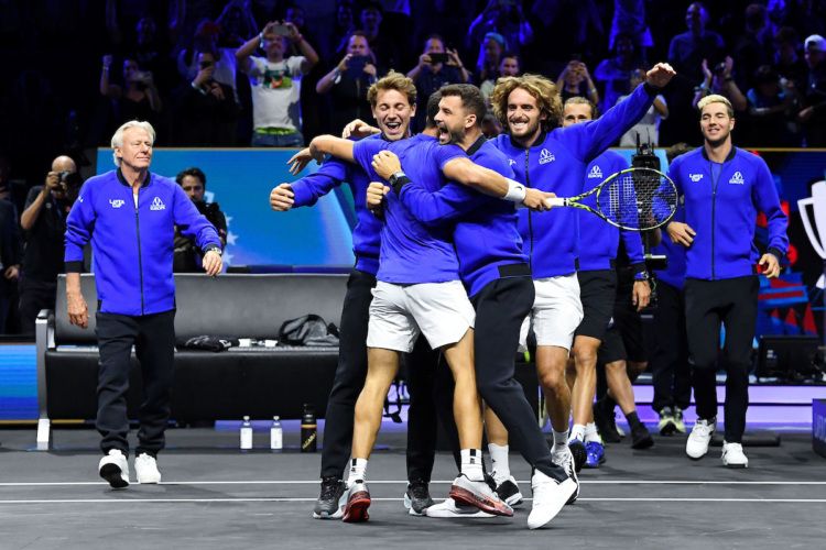 Group hug. Photo by Luciano Lima/Getty Images