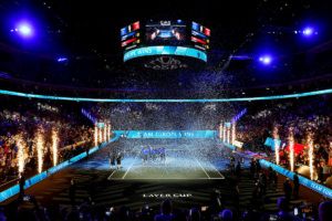 Blue reign at Uber Arena. Photo by Sebastian Reuter/2024 Getty Images