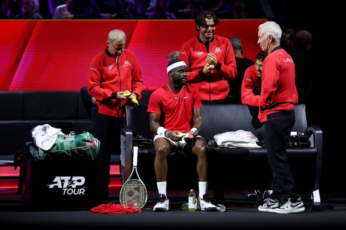 Frances Tiafoe has developed a strong bond with Team World Captain John McEnroe. 