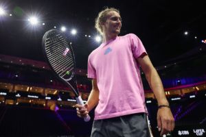 German star Alexander Zverev arrives at Uber Arena. Photo by Maja Hitij/Getty Images