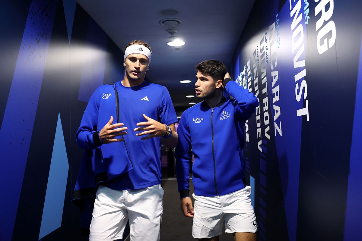 Tour rivals Zverev and Alcaraz joined forces for the first time in doubles at Laver Cup Berlin 2024. 