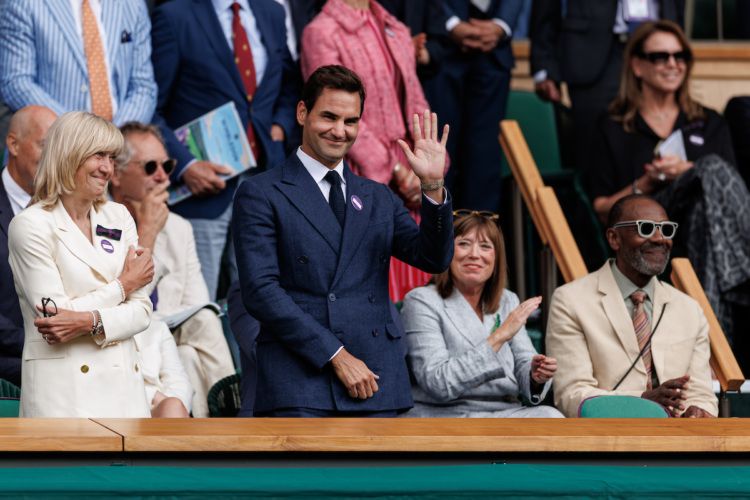 20 x Grand Slam Champion Roger Federer in the Royal box.