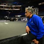 Team Europe captain Yannick Noah keeps an eye on his players. Photo: Ben Solomon/Laver Cup