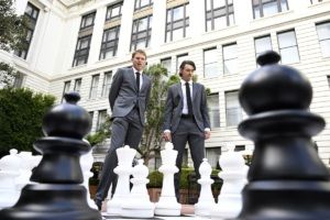 Stepping out in style: Alex Michelsen and Alex de Minaur.