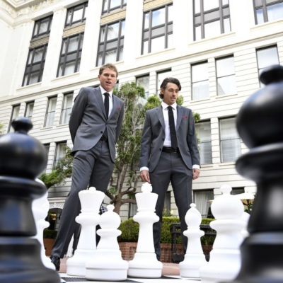 Stepping out in style: Alex Michelsen and Alex de Minaur.