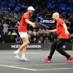 Team World's spirits lift as Alex Michelsen takes his match into a Laver Breaker.