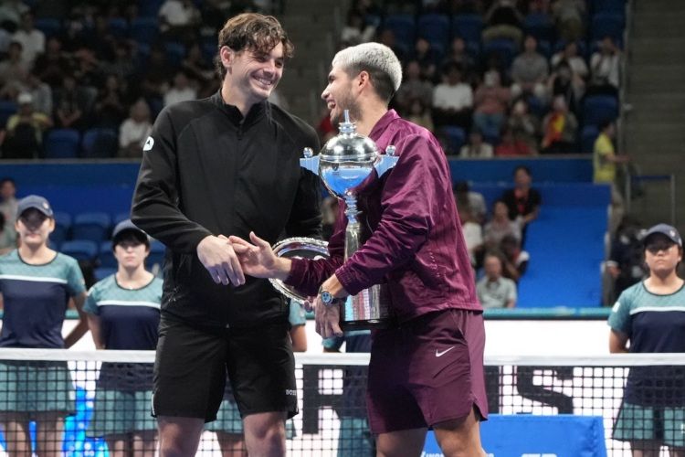 Carlos Alcaraz turned the tables on rival Taylor Fritz in the Tokyo final. 