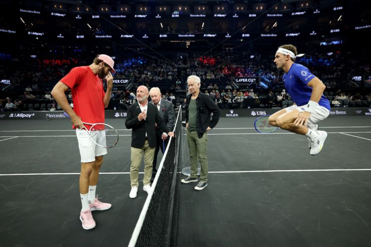 Reilly Opelka and Casper Ruud prepare to do battle at Chase Center.