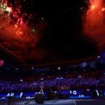 Melbourne lights up for Roger Federer.