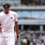 No holding back: Alexander Zverev marches on.