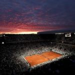 The sun sets over Roland-Garros.