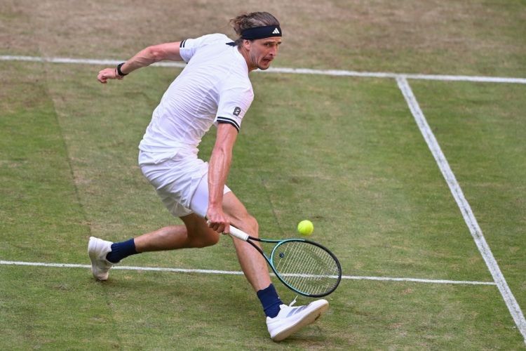 Germany's Alexander Zverev in action at Halle ahead of Wimbledon 2026.