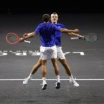 Celebrating friendship and victory at Laver Cup London 2026.
