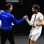 Tim Henman meets up with Carlos Alcaraz.