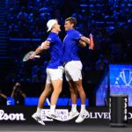 A chest pump to punctuate their victory: Jakub Mensik and Flavio Cobolli.