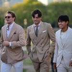 Team World's Alexander Bublik, Taylor Fritz and Learner Tien arrive at the Laver Cup iconic photo shoot.