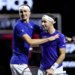Alexander Zverev and Casper Ruud win Saturday night's doubles.